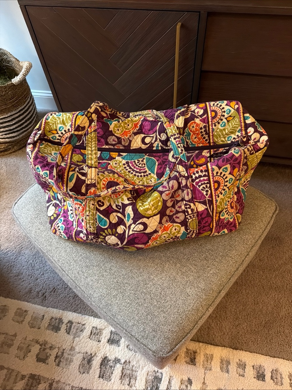 Vera Bradley Plum Crazy Quilted  Tote